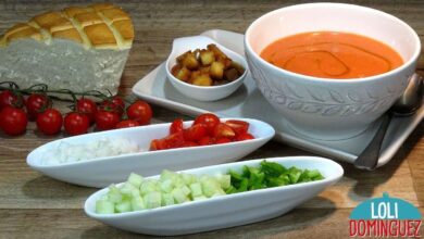 Gazpacho Andaluz, Receta tradicional muy fácil y rápida – Recetas paso a paso – Loli Domínguez