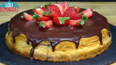 LA TARTA DE QUESO MAS DELICIOSA – Tarta de queso de 2 chocolates – RECETA MUY FÁCIL – Loli Domínguez