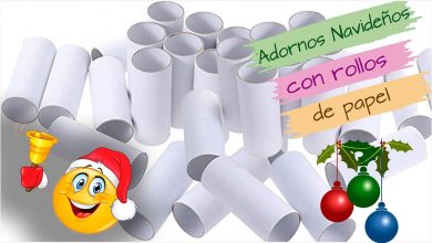 5 adornos navideños con rollos de papel higiénico, manualidades con rollos de papel, navidad 2020