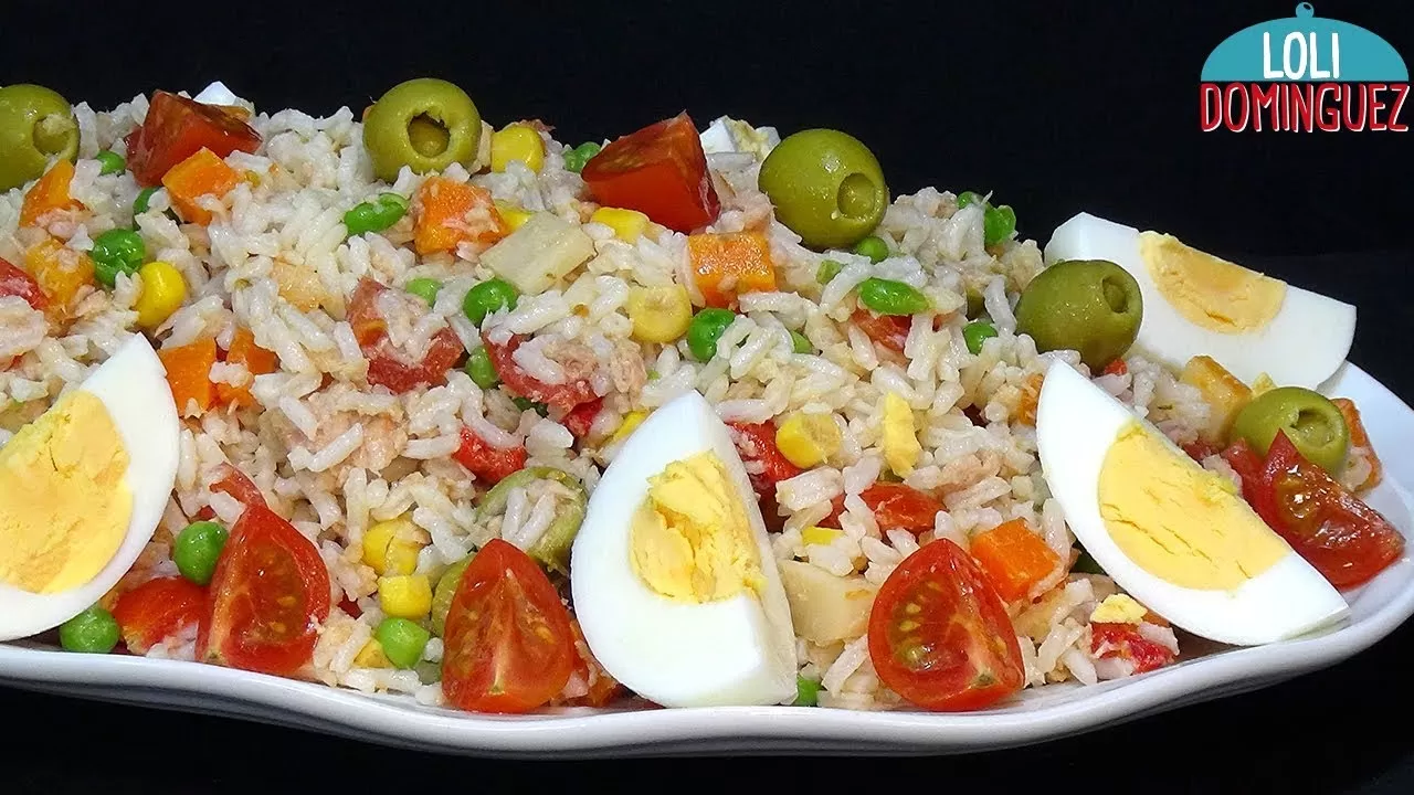 ENSALADA DE ARROZ, FÁCIL, SALUDABLE, ECONÓMICA Y DELICIOSA. Loli Domínguez. Recetas paso a paso