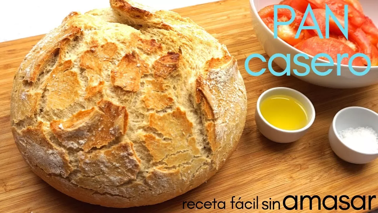 PAN casero 🍞 SIN AMASAR, en 3 minutos 🥖 receta muy fácil.