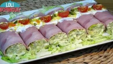 Rollitos de jamón York, súper fáciles de hacer y riquísimos. Loli Dpmínguez. Recetas paso a paso