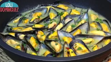 Mejillones en salsa verde, fáciles muy rápidos de preparar y saludables – Loli Domínguez