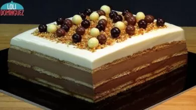 Tarta de 3 chocolates con galletas (SIN HORNO Y contiene truco) – paso a paso – Loli Domínguez